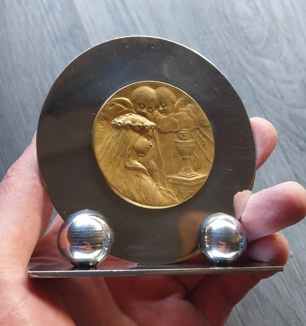 Médaille Art Déco Robert Cochet – Bronze, Vers 1935, Encadrée Avec Support