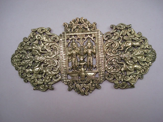 Boucle De Ceinture Ou De Cape Ancienne - Argentée Et Dorée, Alliage Métal - Occasion