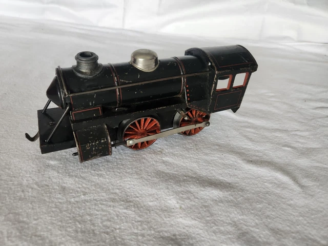 Ensemble KBN Karl Bub Nürnberg – Locomotive Vapeur & Wagonnet Charbon (tôle, Remontoir)