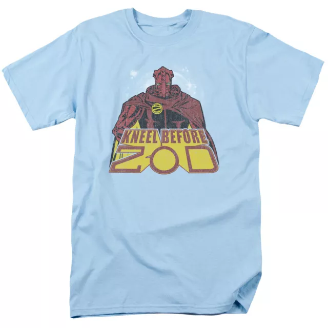 SUPERMAN KNEEL BEFORE T Shirt Mens Licensed Classic DC Comics Tee Light ...