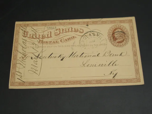 USA 1874 Nicholasville KY postal card *38363