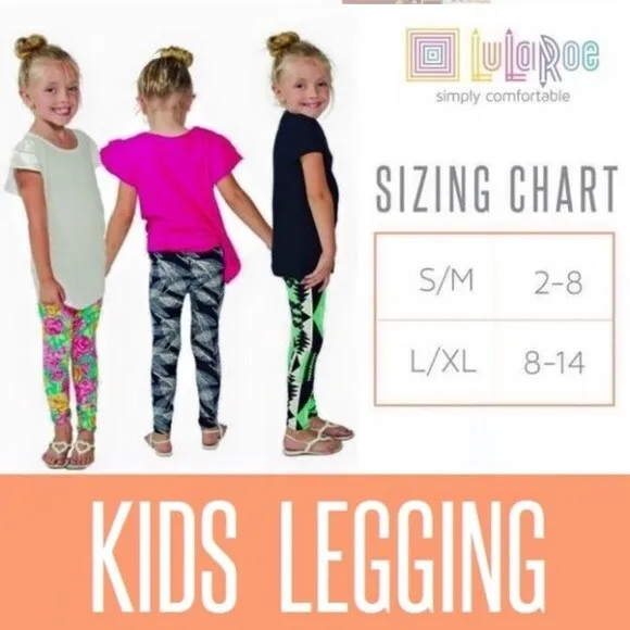 LuLaRoe kids S/M NWT New leggings 2-8 Small Medium Lot Of 4 Mystery Pairs