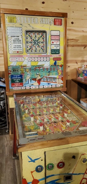 Vintage Circa 1962 Bally Manufacturing Silver Sails Antique Bingo Machine