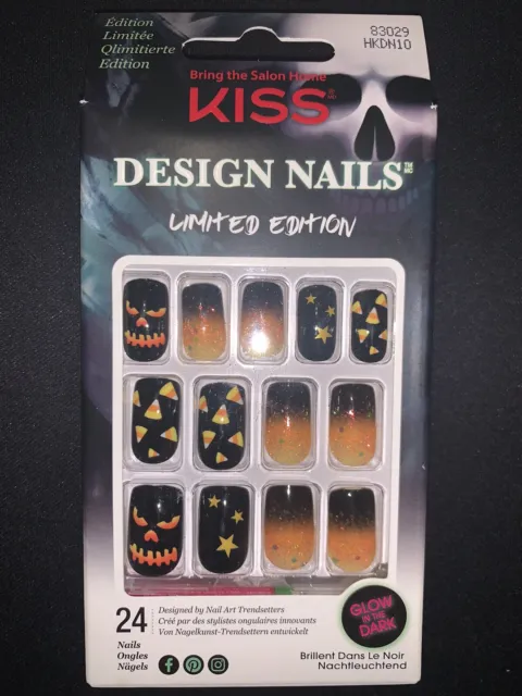 Uñas de Halloween de diseño de beso