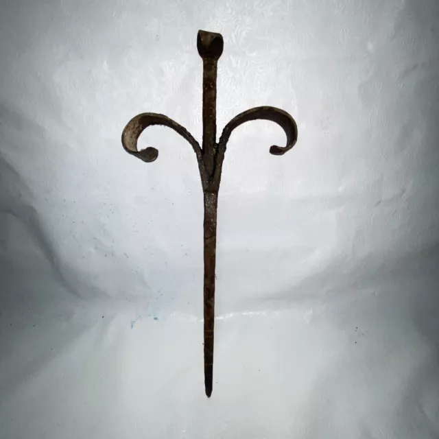 Antique Hand Forged Cast Iron Grave/Property Marker