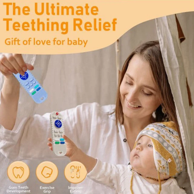 SILICONE BABY TEETHER TV Remote Control Shape Teether Rodent Gum