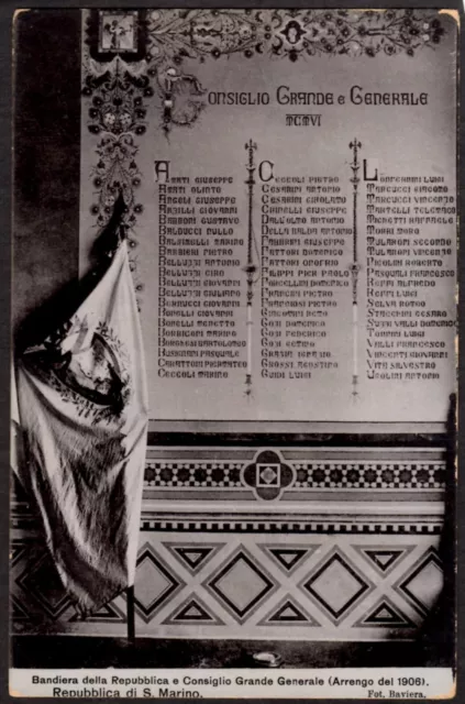 Cartolina  SAN MARINO BANDIERA FLAG S. MARINO ROMAGNA FP