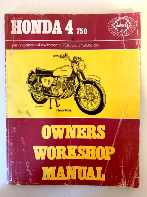 HONDA 4 750 Owner's Workshop Manual, 1974 131 Haynes Terry Davey VTG Motorcycle