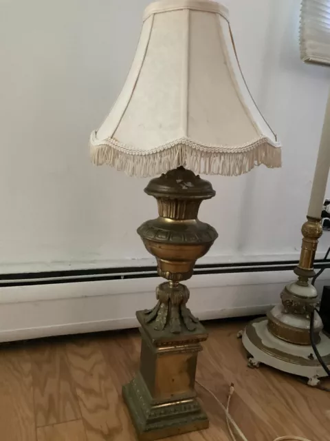 Rare antiq19th Century Meriden Bronze  Brass + Electrified Banquet Lamp