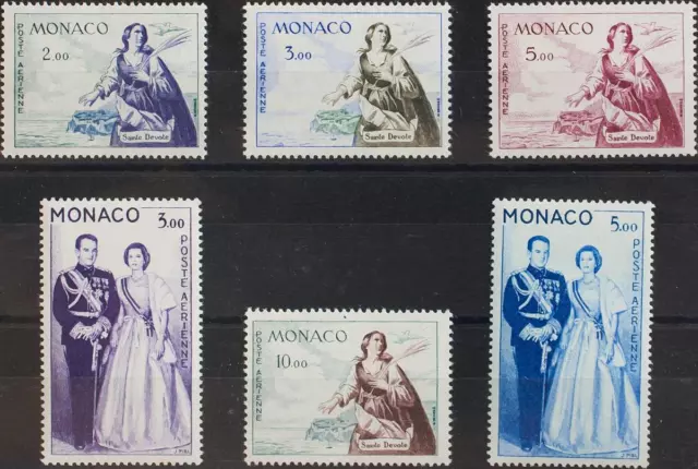 Mónaco. Aéreo. ** MNH Yvert 73/78. 1960. Serie completa. MAGNIFICA. Yvert 2014: