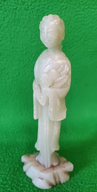 Vintage Antique Chinese Soapstone Figure Guanyin Kwan Yin Guan Yin 7inch