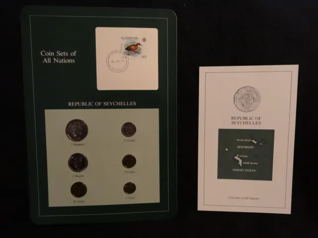 Franklin Mint: Republic of Seychelles Coin Sets of All Nations 1982 w/Info Card