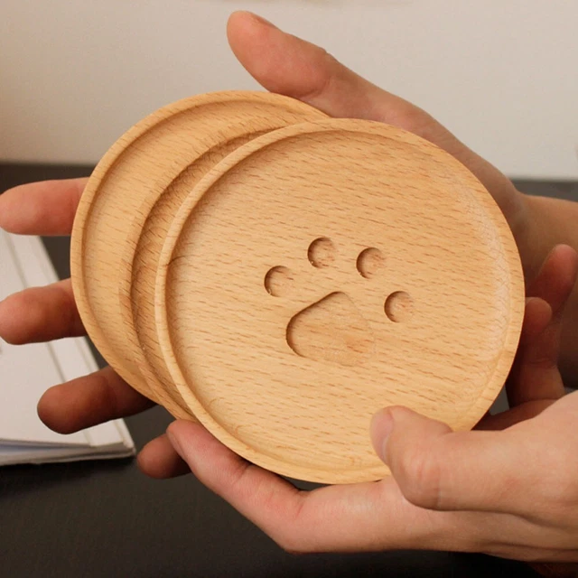 5 cm posavasos de ébano soporte para ollas de madera japonés posavasos de café de alta calidad