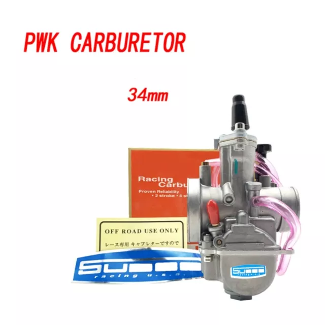 PWK 34mm Carburetor Motorcycle Power Jet Carb Racing Performance Universal