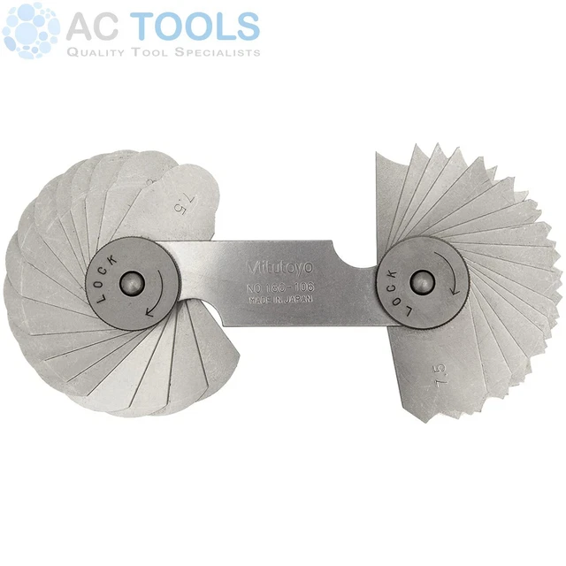 MITUTOYO RADIUS GAUGE - Metric (7.5mm - 15.0mm) 186-106 $50.78 - PicClick