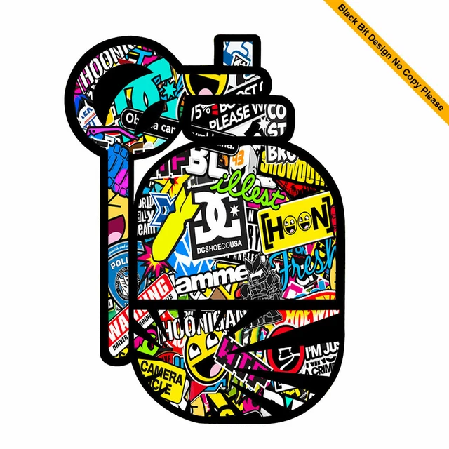 Sticker ESCILE Adesivo Decal Laptop Auto Moto Casco JDM DUB Fresh Illest VW Bomb - Foto 8