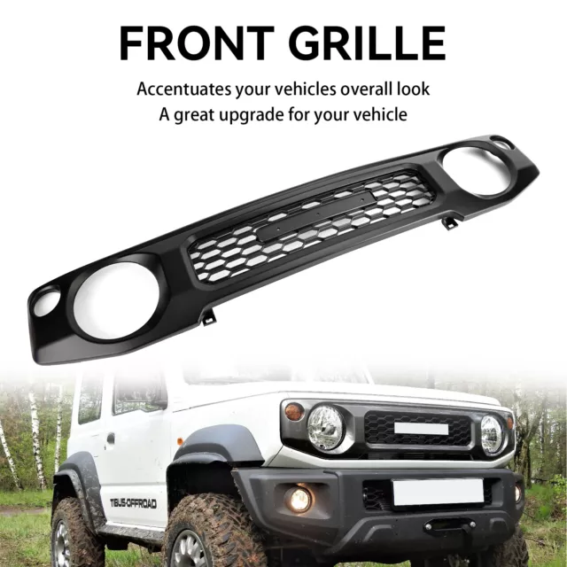 Honeycomb Front Bumper Grill Grille Fit Suzuki Jimny JB74 2019-2023 Black ZA