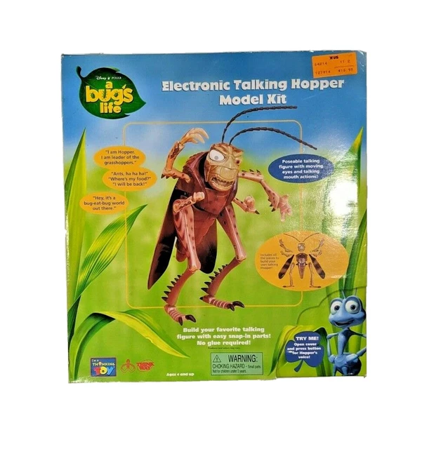 DISNEY PIXAR A Bug's Life Electronic Talking Hopper Model Kit Toy VTG ...
