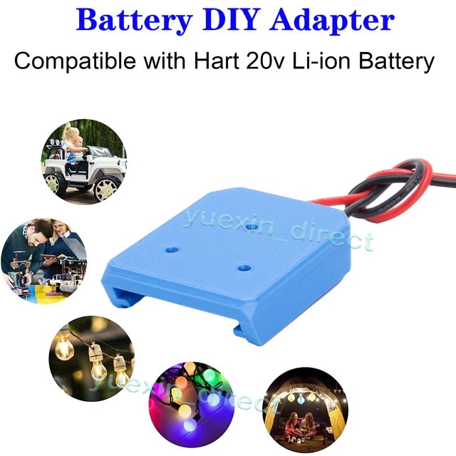 Power Wheels Adapter For HART 20V Battery Dock Power Output DIY Converter