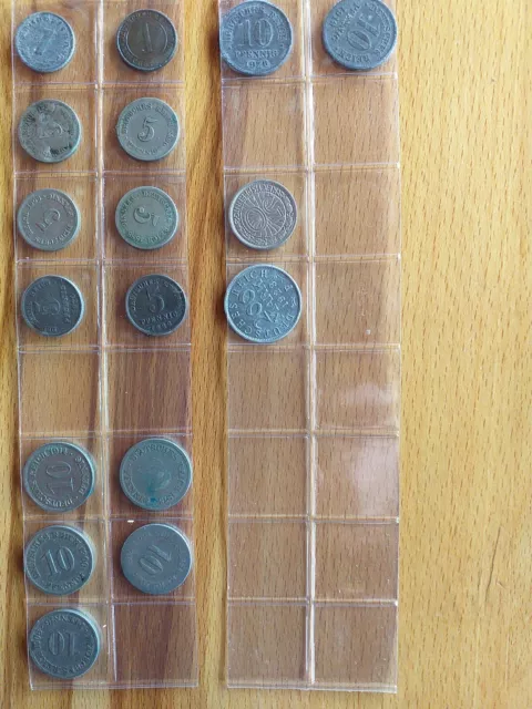 Pfennig, Mark, Münzen (1,5,10,50) 200Mark