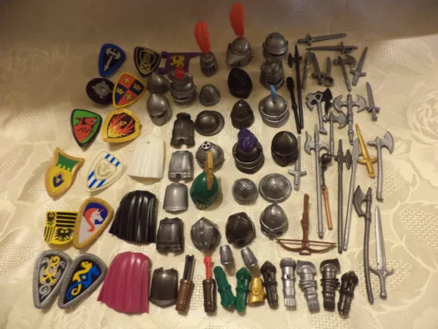 playmobil lot pièces vrac pour chevaliers   tbe