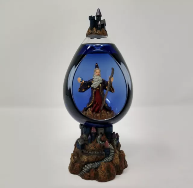 RARE Westland Giftware WIZARD Castle Egg Purple Color Water Globe Figurine #3198