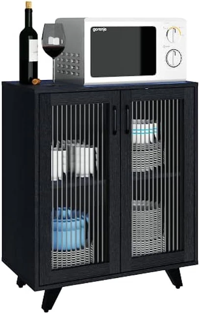 Kitchen Buffet Server Table Sideboard Cupboard Server Buffet Table with Doors