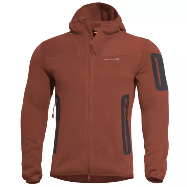 Pentagon Veste Pull Sweat Hommes Militaire Falcon Pro Maroon Red