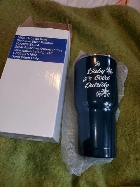 30 Oz Stainless Steel Tumbler Travel Hot Cold Beverage Mug New baby its cold out 2
