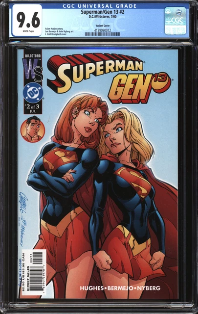 Superman/Gen 13 (2000) #2 J. Scott Campbell Variant CGC 9.6 NM+