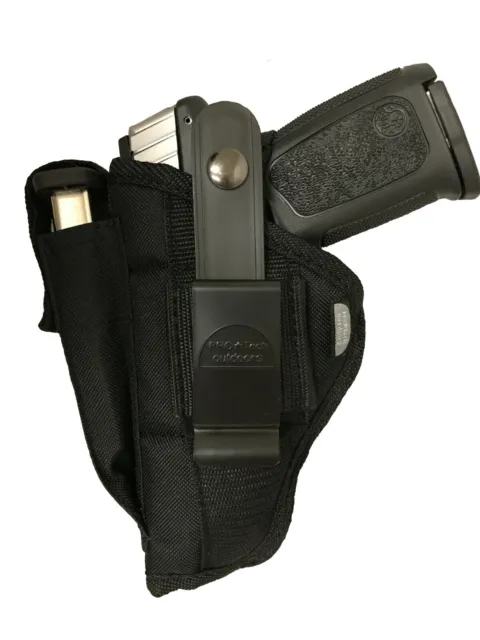 OWB Gun Holster Pro-Tech Outdoors Black Nylon | Ambidextrous | WSB-7