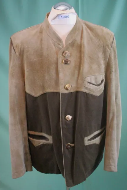 Orig MEINDL pelle costume tradizionale Janker 50/L marrone vintage bottoni vero cervo