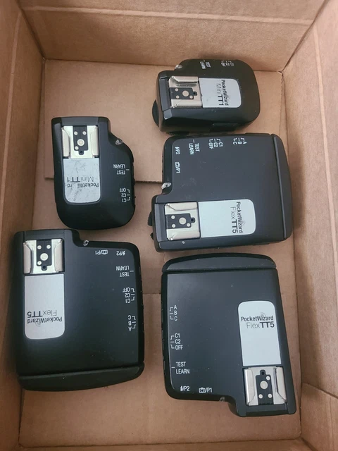 PocketWizard Flex TT5 Mini TT1 Transceiver Pocket Wizard for Nikon Lot of 5