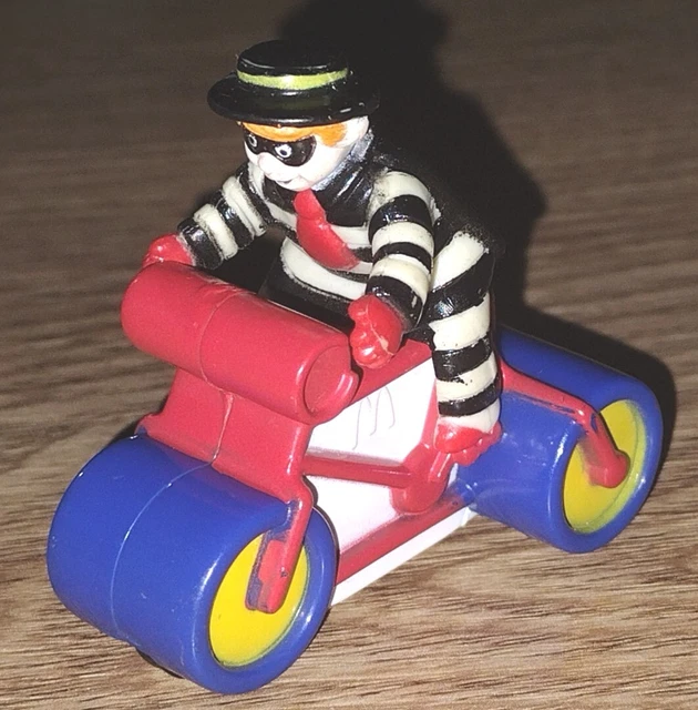 VINTAGE 1995 McDonald's Happy Meal Toy HAMBURGLAR BIKE