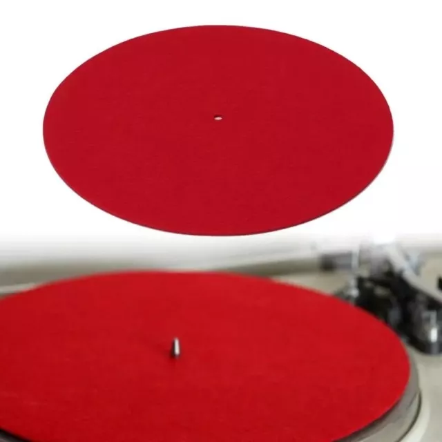 Tappetino Antistatico antiscivolo in feltro per giradischi diametro 295 Rosso