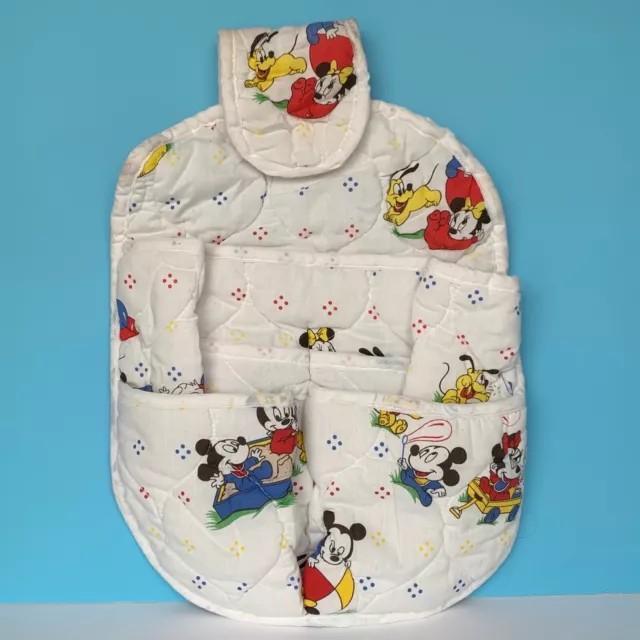 Vintage Disney Baby Mickey Mouse Nursery Hanging Organizer Pouch, Quilted