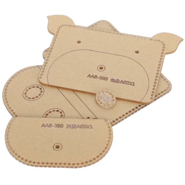 4Pcs Acrylic Wallet Template DIY Leather Craft Template Cartoon Coin Purse