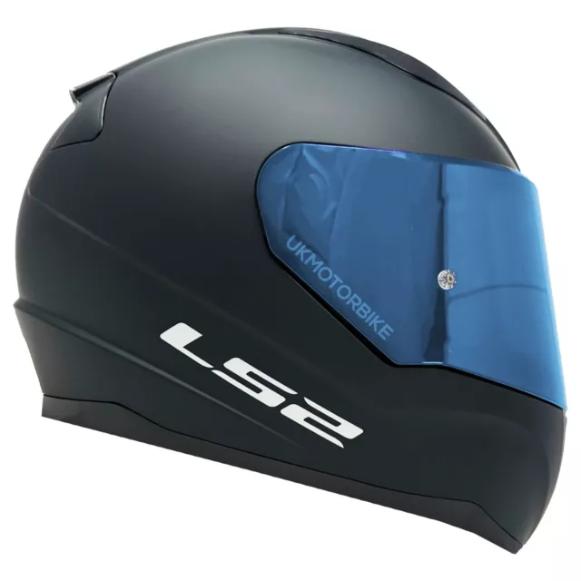 Black helmet sales with blue visor