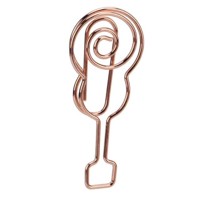 Shaped Paper Clips Office Light 20Pcs Metal Bookmarks Plans School Gifts