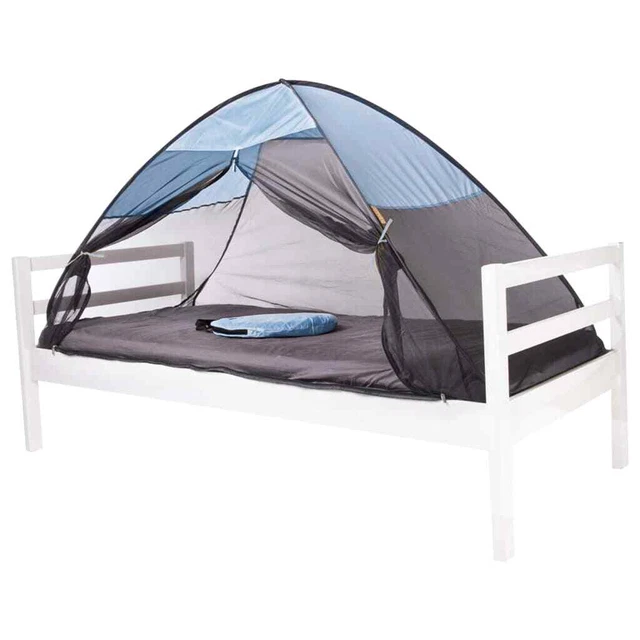 DERYAN Pop-Up-Bettzelt mit Moskitonetz 200x90x110 cm Himmelblau DERYAN