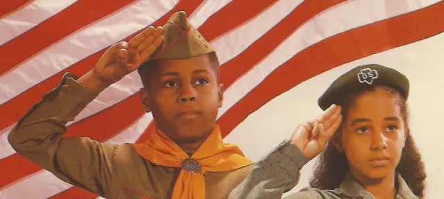 African-American Boy Scout/Girl Scout-Young Patriots-BSA-GSA-Patriotic-c1960s