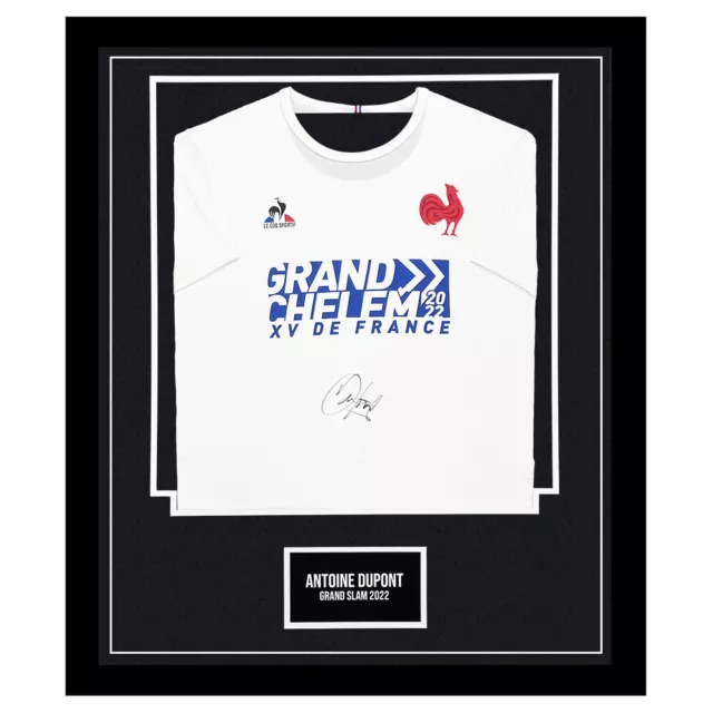 Signed Antoine Dupont Jersey Framed - Grand Slam 2022 Shirt +COA