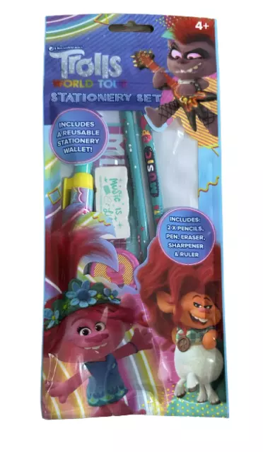 Dreamworks Trolls World Tour Stationery Set Pen Pencils