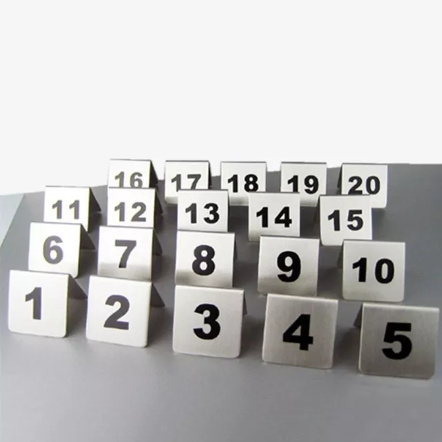 Numbered 1 Through 25 Table Number Table Tent Sign  Restaurant Tabletop