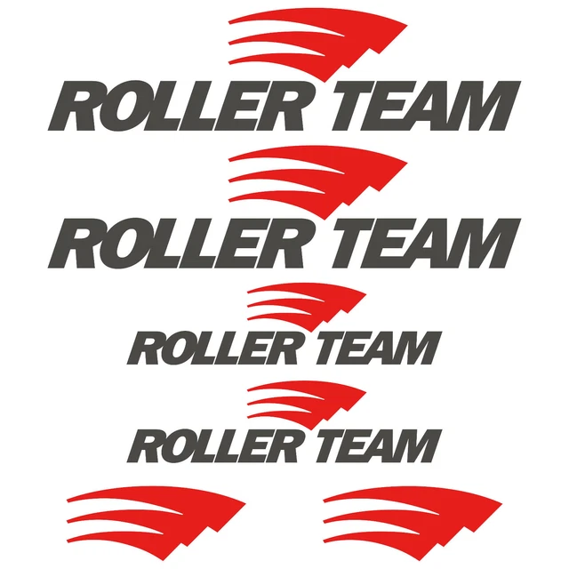 ROLLER TEAM AUTOCOLLANT sticker camping car caravane caravan 6 Pièces