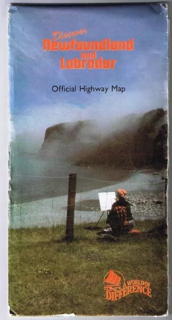 Newfoundland & Labrador Official Road Map 1988