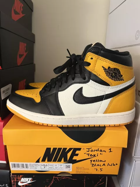 nike air jordan 1 retro high og taxi yellow toe Size 7.5 Offer Considered