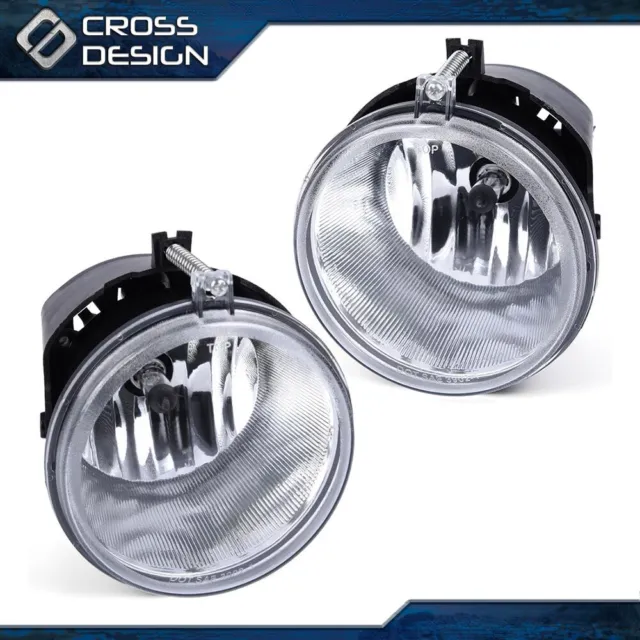 Fog Lights W/ Bulbs Fit For 05-10 Jeep Grand Cherokee Commander Durango Dakota