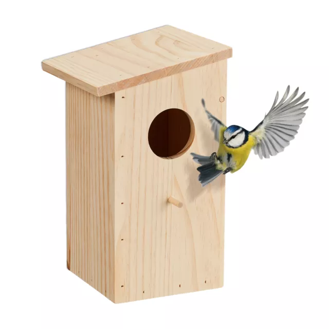Casa para pájaros Caja nido Casa colgante Refugio pájaros Caja anidación madera