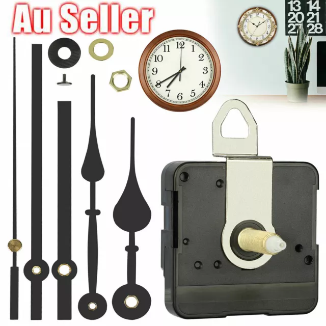 DIY Quartz Clock Movement Mechanism Hands Wall Repair Tool Parts Kit Silent AU